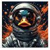 Astronaut / Space / Animal / Duck / Spaceship