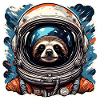 Astronaut / Space / Animal / Sloth / Spaceship