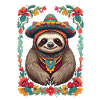 Sloth Mexico Sugar Skull Streetwear