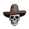 Iconic Sugar Skull Mexican Holiday