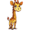 Bunte Cartoon Giraffe