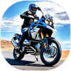 Motocicleta bajo el cielo azul