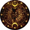Sun, Moon, Gold, Drawing
