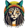Cool Rasta Cat