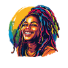 Smiling Jamaica Rastafarian Woman