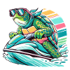 Jetski Schildkröte