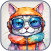 Cool cat with sunglasses