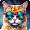 Cool cat with sunglasses