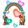 Heartfelt Birthday Gift Rainbow Hearts