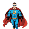 bitcoin superhero comic style