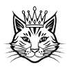Cat with a large crown