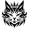 Concise cat with crown