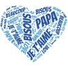 Message heart I love you Dad
