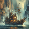 Bateau steampunk