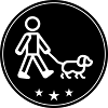 Dog walking dog