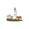 Urk Lighthouse, IJsselmeer Netherlands, Drawing
