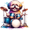 Cool Bolonka Aquarelle Batteur
