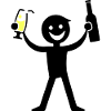 Drinking Bottle of Beer