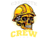 Road Worker Concrete Crew Skull