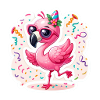 Tanzender Glücksflamingo