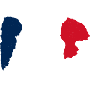 France Flag - Brush Strokes
