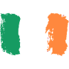 Ireland Flag Brushstrokes