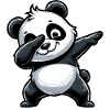Panda Cute Cartoon Dab Dabbing