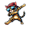 Cool Bengal Cat Dabbing Comic