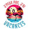 Flamant rose vacances d été