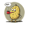 Cartoon Potato with Tobacco Pipe