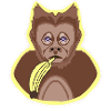 Äffchen mit Banane
