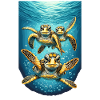 Turtle Abstraction Underwater Design