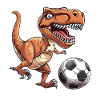 Soccer T Rex Fußballer