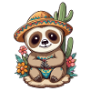 Sloth Iconic Sugar Skull Mexico