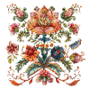 Originelles Blumenmuster
