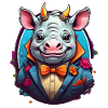 Hippopotame comique drôle