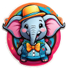 Funny Comic Elephant