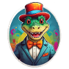 Funny Comic Crocodile