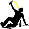 Drinking Bier Silhouette