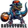 Basketball T-Rex Dinosaur Gift