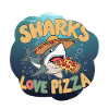 Shark with Pizza and Sombrero