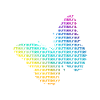 Schmetterling in Regenbogenfarbe