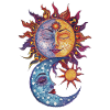 Soleil, lune et étoiles
