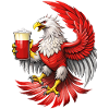 Adler mit Bier- cooles Biertrinker Design.