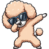 Cool Caniche Dab Pose Drôle