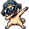 Cool Pug Dab Pose Funny