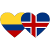 Colombie Islande Drapeau Coeur