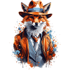 Fox with hat