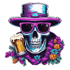Skull / Skull / Skeleton / Gothic / Beer
