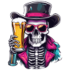 Skull / Skull / Skeleton / Gothic / Beer